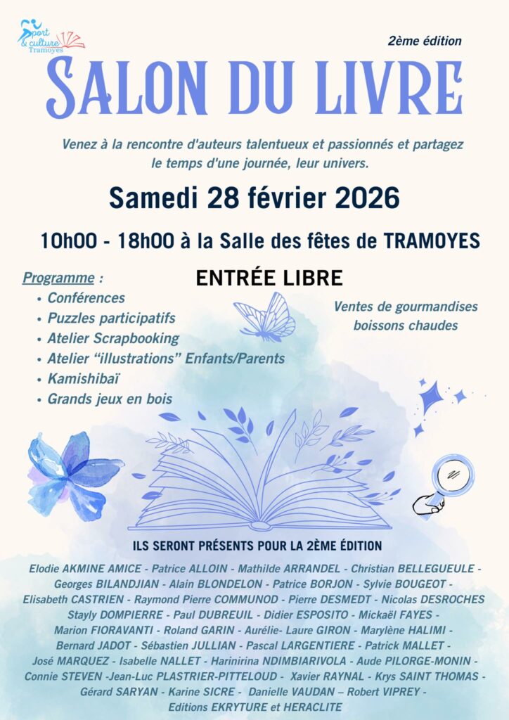 salon du livre dans l'Ain février 2026